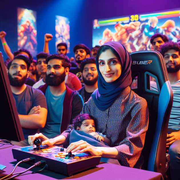 This Mom Gave Birth Less Than a Week Ago… Then Won a Mortal Kombat Tournament With Her Baby in Her Arms