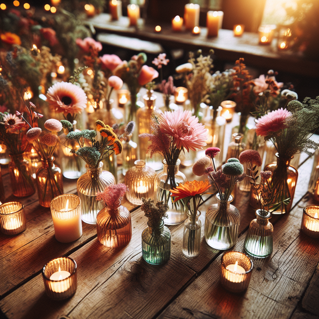DIY’d Our Own Reception Bud Vases and Tablescape—and Saved Big!