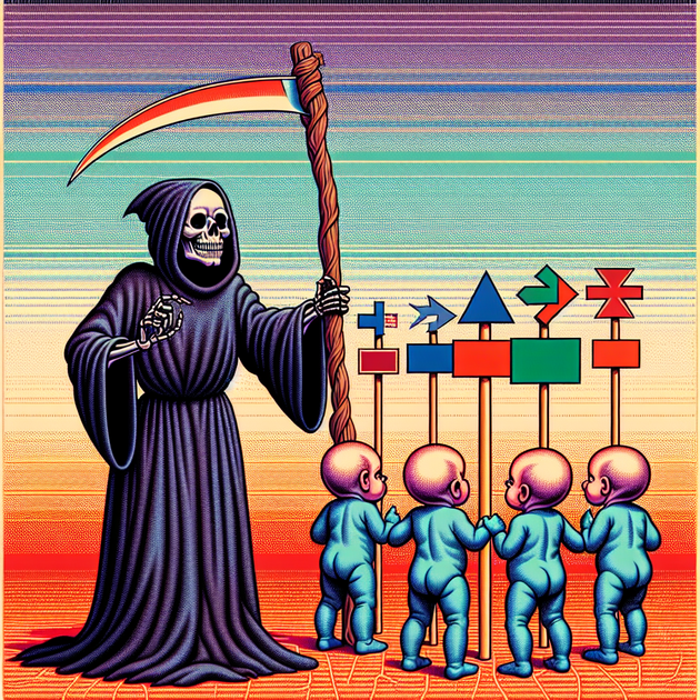 President Posts Bizarre AI Video of Project 2025 Architect as the Grim Reaper—and Democrats as “Babies”