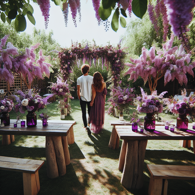 DIY Flower Arch for Ceremony and Center Pieces for Tables