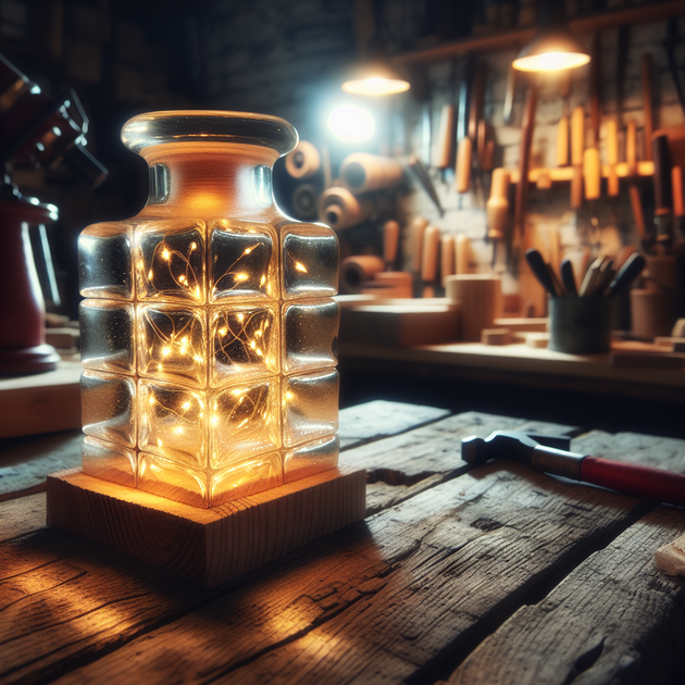 Glass Block Lamp I Made: A Unique DIY Lighting Project