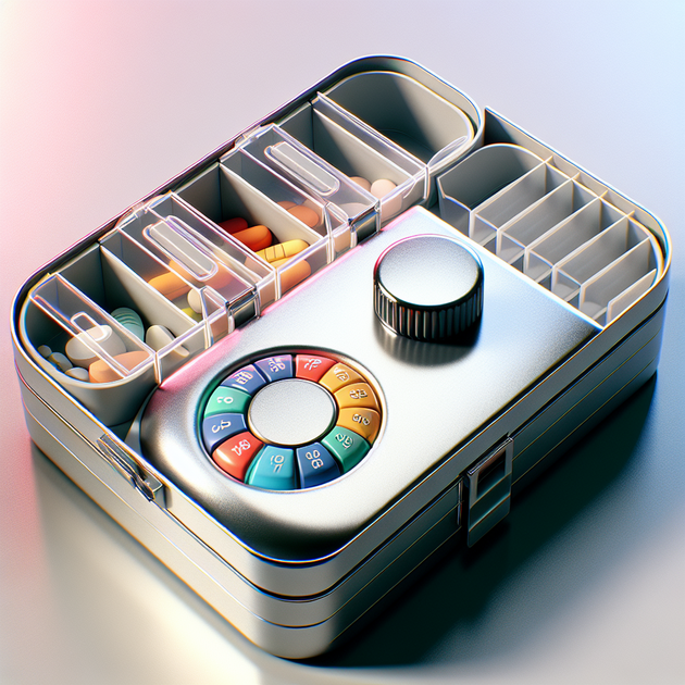 The Capsuleer — Locking Pill Box with a Unique Rotating Dial and Tambour Cover