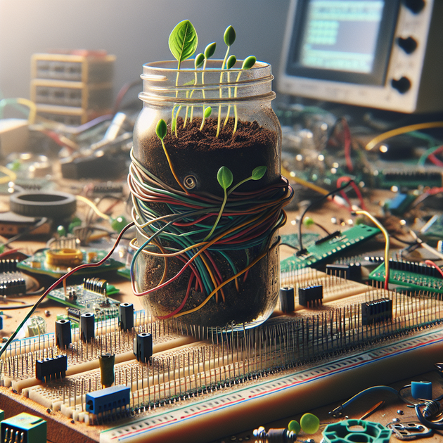 Top Comment Gets Added: Earthing a Breadboard With a Jar of Dirt