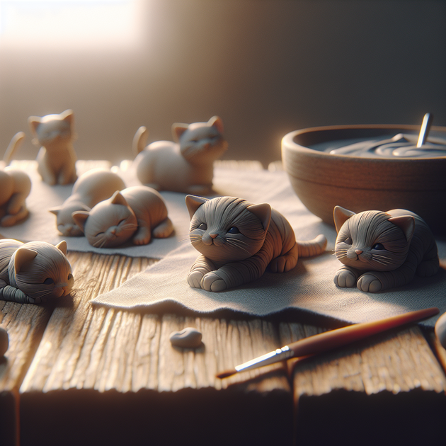 Tiny Clay Cats That Feel Alive